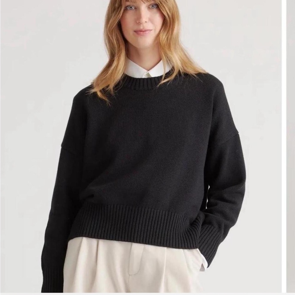 Quince boyfriend boxy sweater 100% organic cotton size small